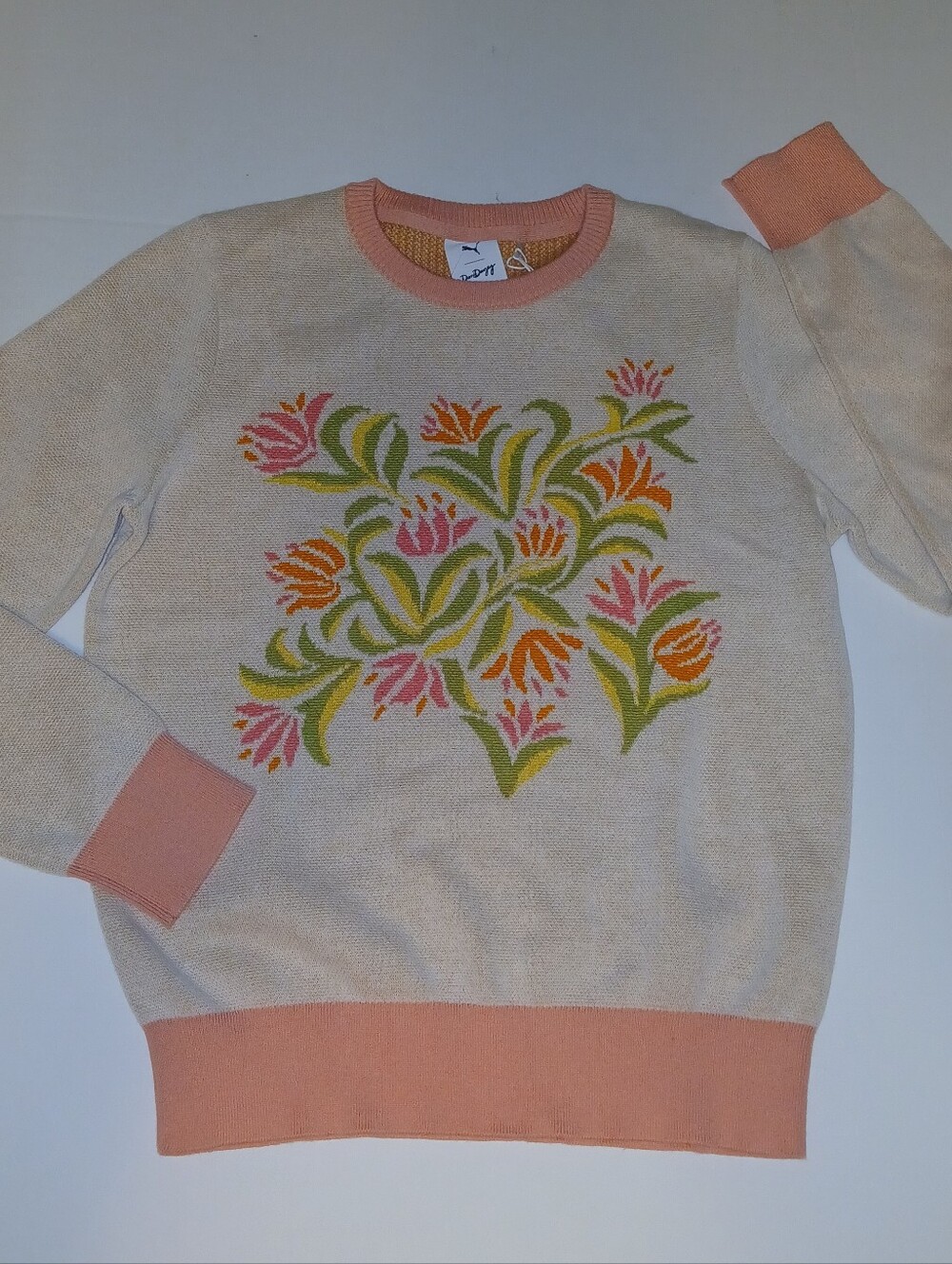 Puma X Dani Dazey Retro Floral Golf Sweater, Pink - Picture 7 of 14